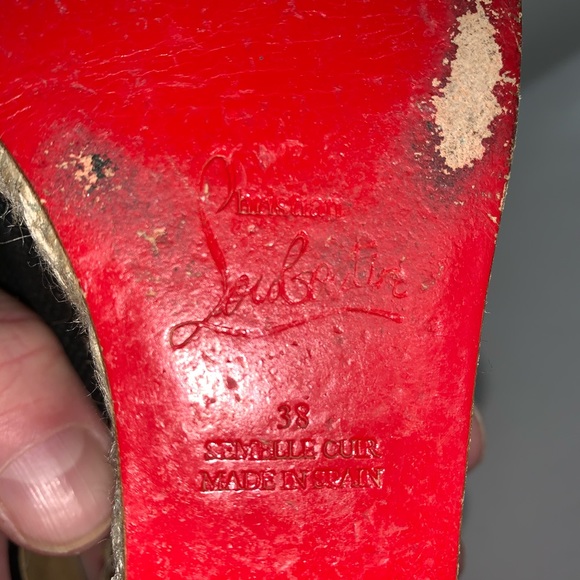 CHRISTIAN LOUBOUTIN size 38 platform wedge heels - Picture 7 of 16